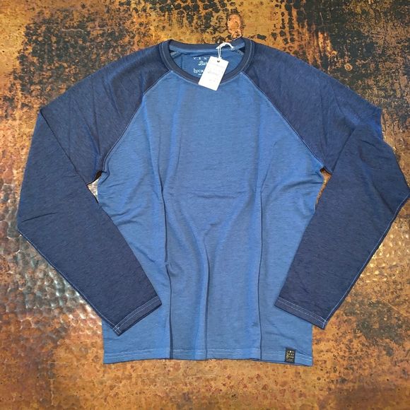 Lucky Brand Other - NWT Lucky Brand Men’s Blue Crewneck Baseball Tee